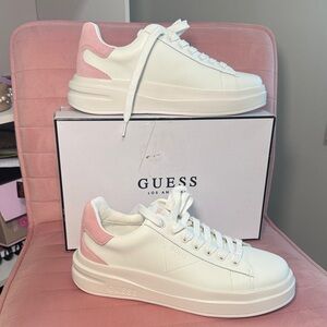 GUESS Women's Sneakers in White and Pink